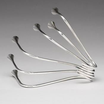 Ibi Trier Mørch, kandelaber "Bølgeslag", för Firma A. Michelsen, Danmark 1951, sterling.
