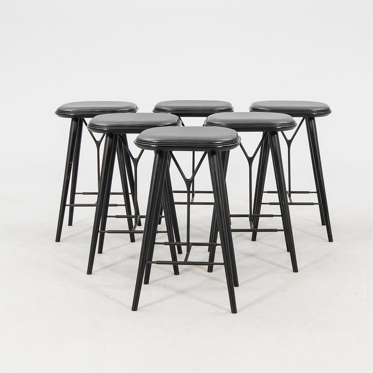 Space bar stools, 6 pcs "Spine" Fredericia 2019 Denmark.