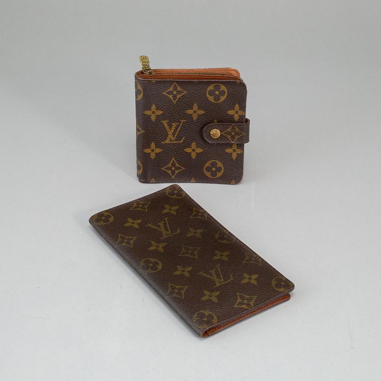 LOUIS VUITTON, two monogram canvas wallets.