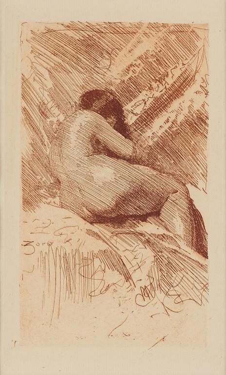 ANDERS ZORN, etching, 1885.