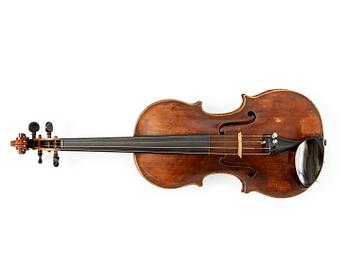 1356. A violin signed and dated Jacques Boquay Paris 1724.