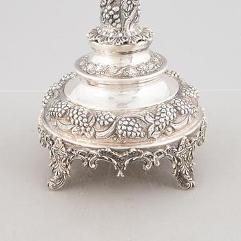 Candelabrum, silver, 20th century.
