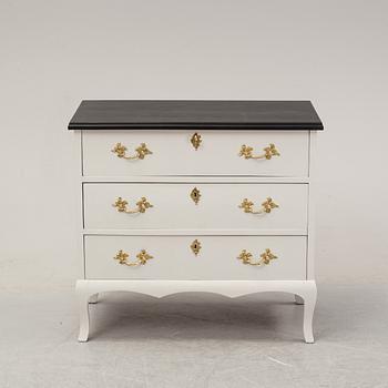 A painted chest of drawers, mid 20th Century.