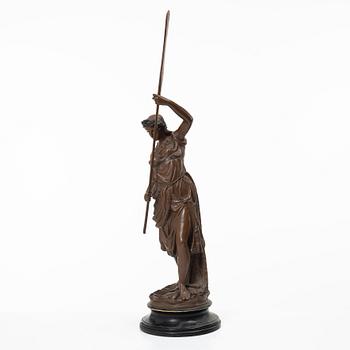 Decorative sculpture, "Britomartis", circa 1900.