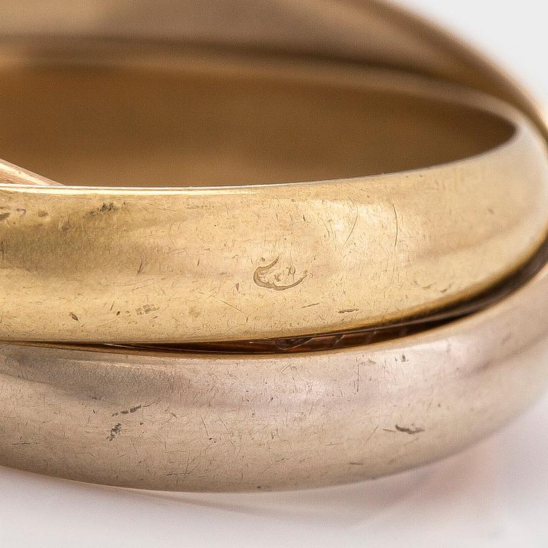 Cartier, ring, "Trinity", 18K guld i tre färger.