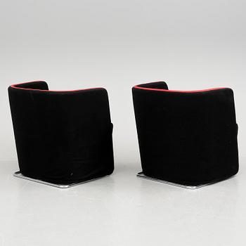 FÅTÖLJER, ett par, Börge Lindau samt Bo Lindekrantz, Lammhults, 1980-tal.