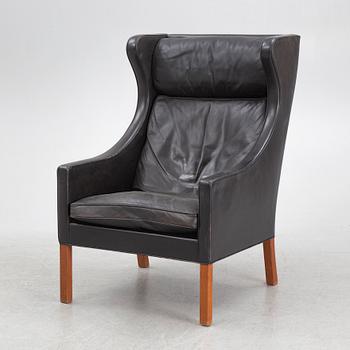 Børge Mogensen,  a leather easy chair, model 2204, Frederica Stolefabrik, Denmark,