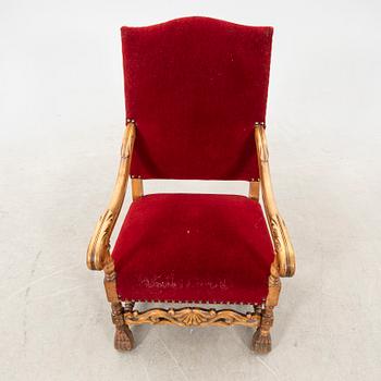 A baroque style armchair first half of the 20th century.