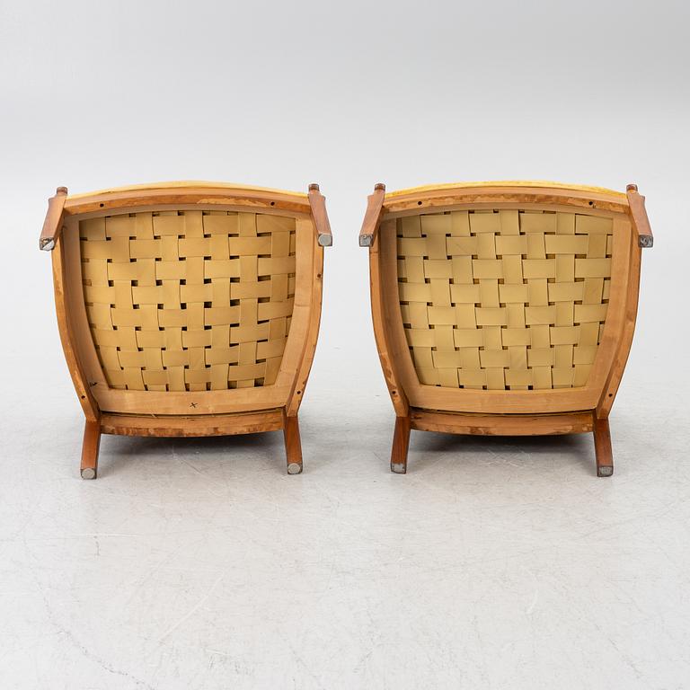 Kerstin Hörlin-Holmquist, a pair of 'Famnen' armchairs, Sweden, second half of the 20th century.
