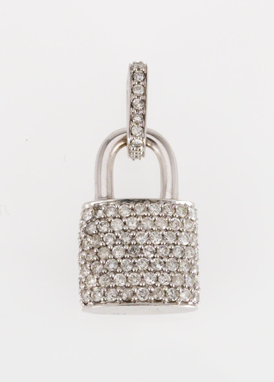 PENDANT, brilliant cut diamonds, tot. app. 1.50 cts.