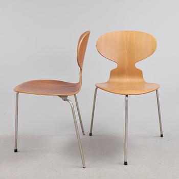 STOLAR samt PALL, 6+1, Arne Jacobsen, för Fritz Hansen, Danmark, 1900-talets 1900-hälft.