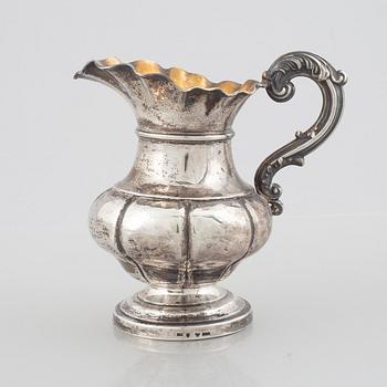 A Swedish Silver Creamer, mark of Gustaf Möllenborg, Stockholm 1841.