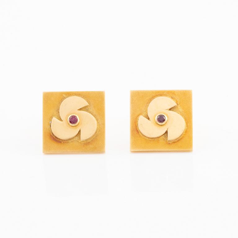 18K gold, cufflinks. A. Dragsted, Copenhagen.