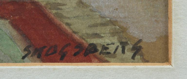 HARALD SKOGSBERG, akvareller, 4 st, sign.