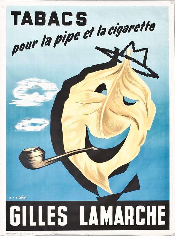 AFFISCH, Gilles lamarche, 1930/40-tal.