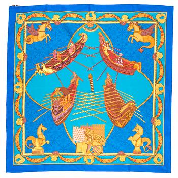 800. HERMÈS, a silk scarf, "Les Bissone de Venise".