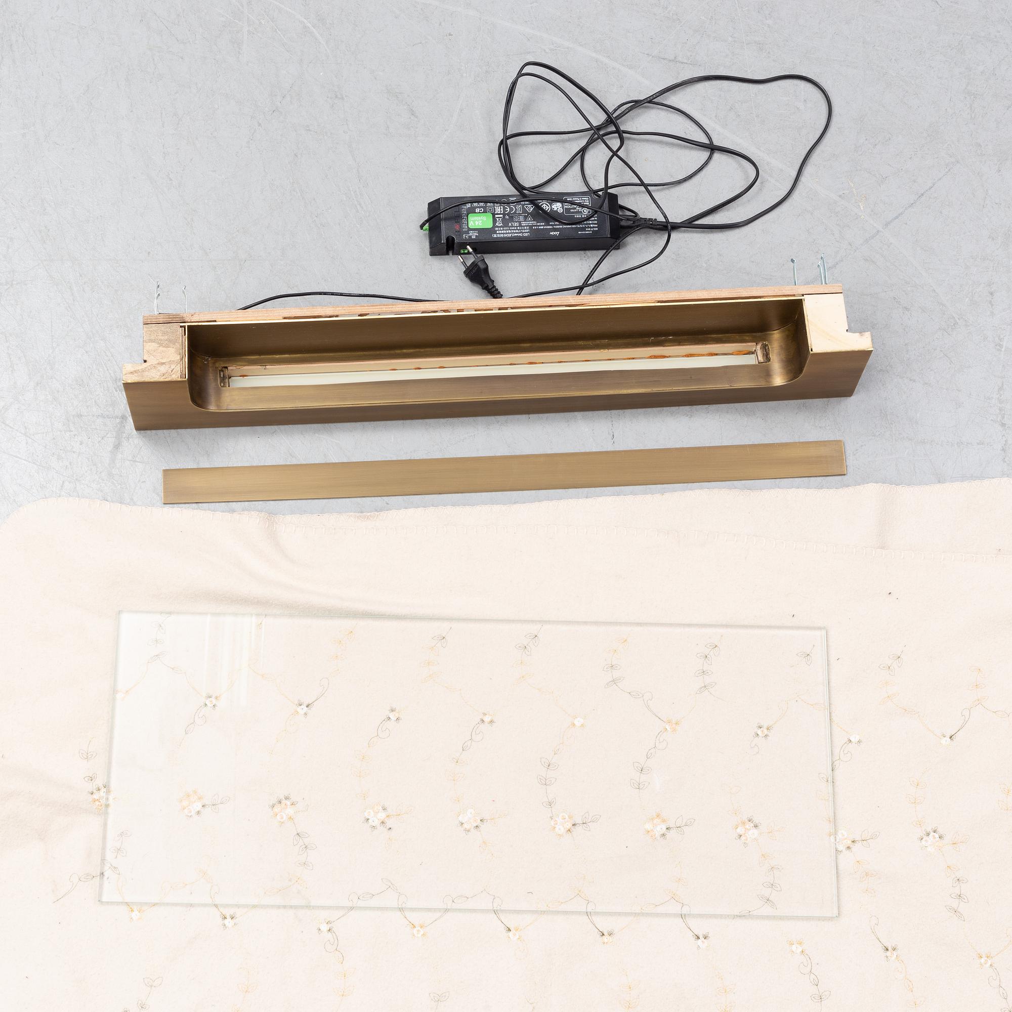 A billiards cue brass cabinet. Bespoke, Los Angeles 21st century.