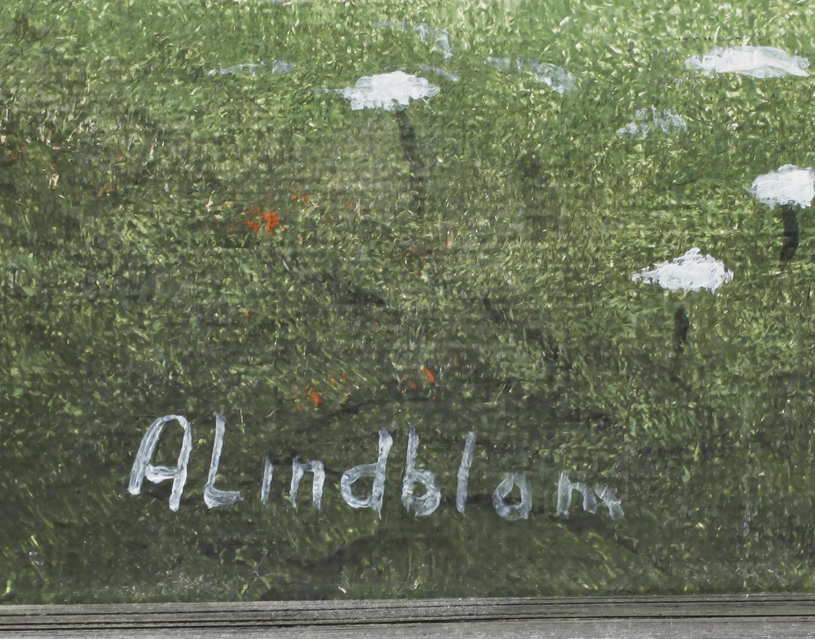ARNOLD LINDBLOM, olja på duk, signerad.