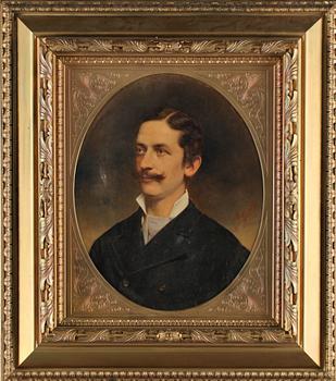 OKÄND KONSTNÄR, olja på duk, signerad, 1800-talet.