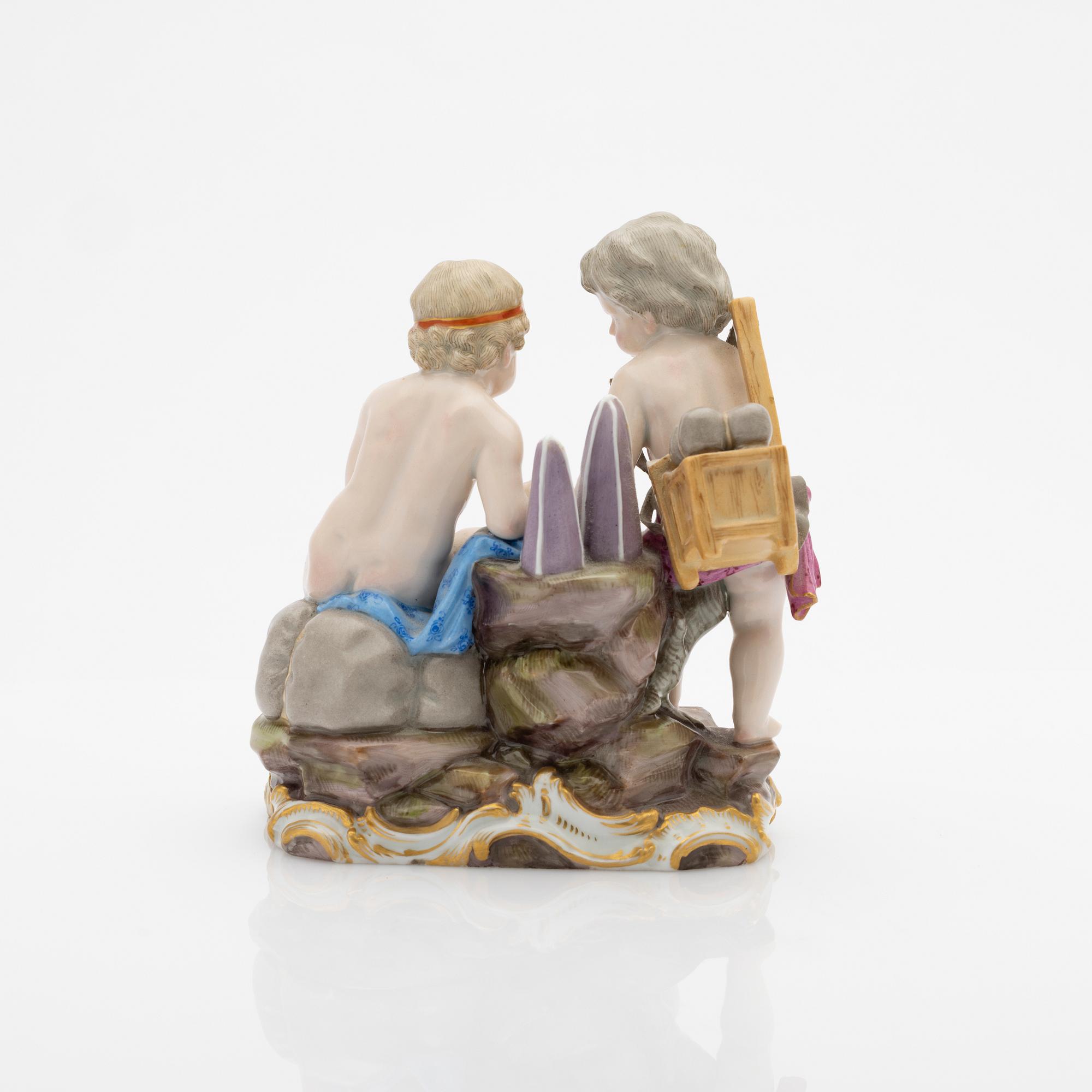 Figurin, Meissen, porslin, omkring 1900.