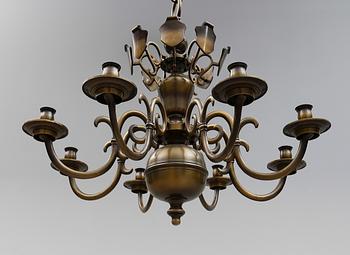 TAKLAMPA, barockstil, 1900-talets första hälft. Höjd ca 65 cm.