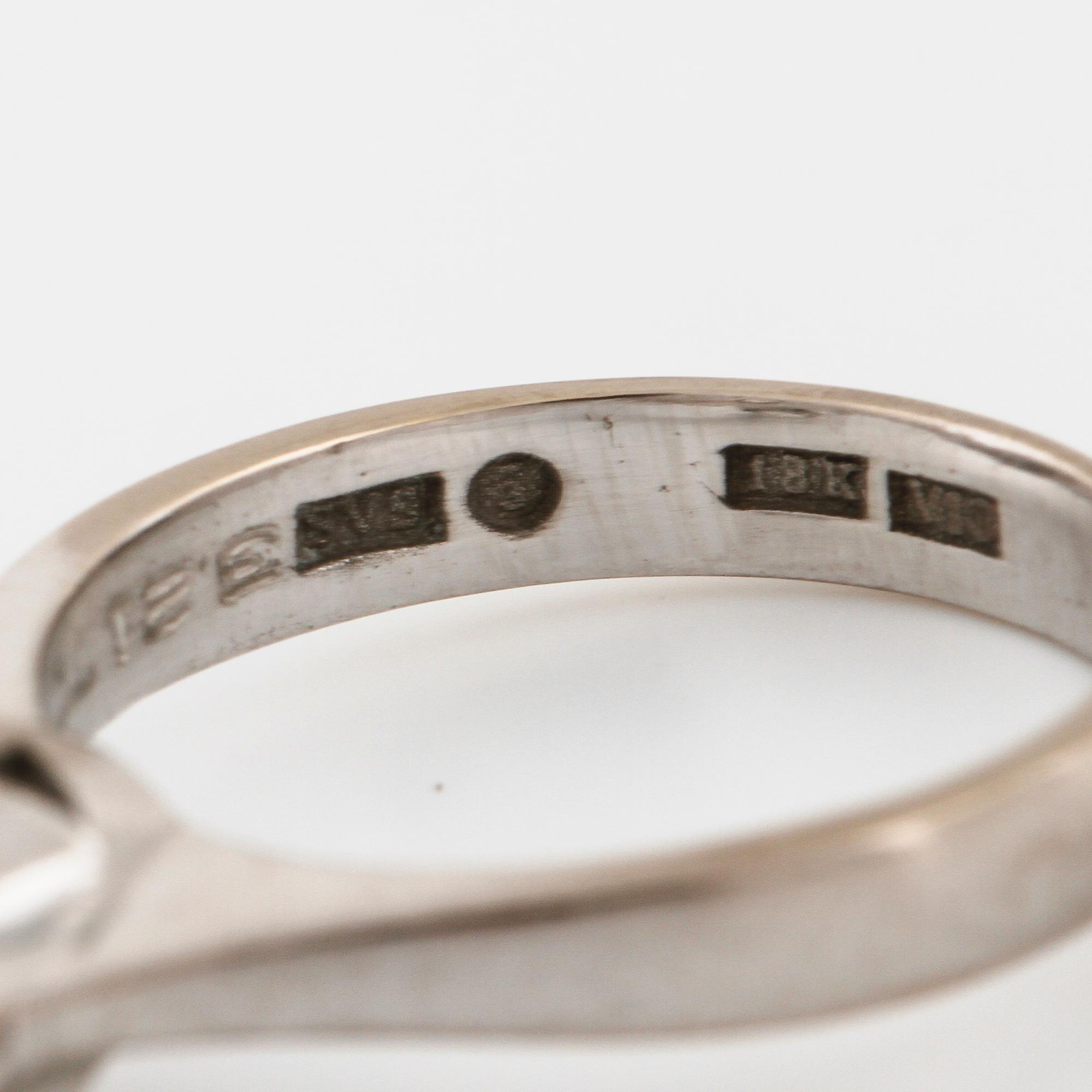 A brilliant cut diamond ring by Svante Schmidt, Hisings Backa, 1995.