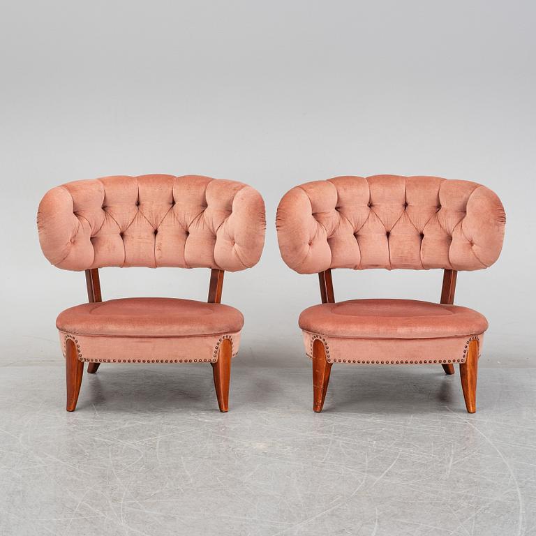 A pair of 'Schultz' lounge chairs by Otto Schulz for Jio, second half of the 20th Century.