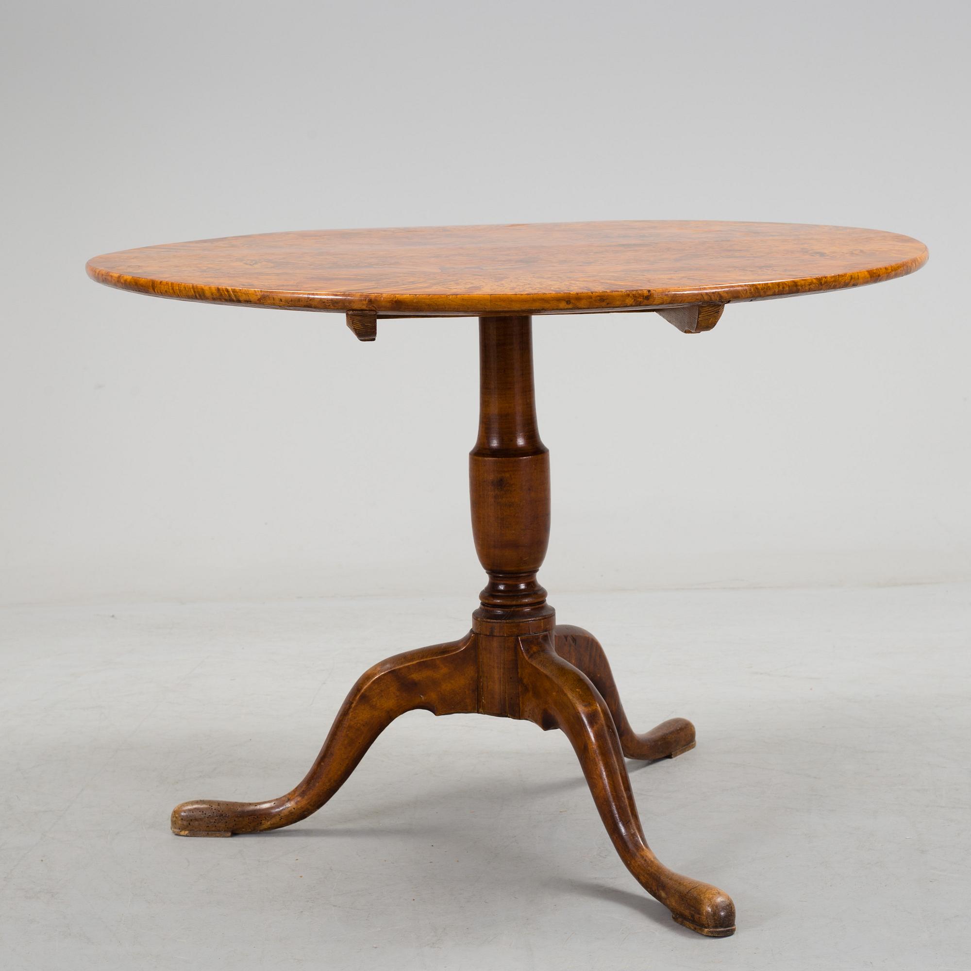 A Swedish 18th century tilt-top table by J Sjölin, master 1767-1785.