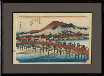 Ando Utagawa Hiroshige, woodblock print.
