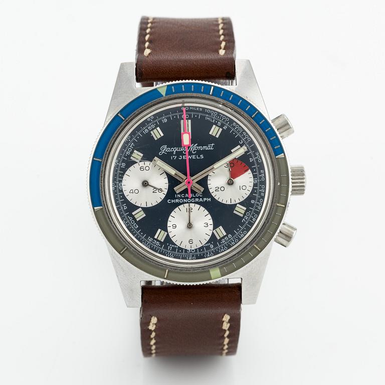 Jaques Monnat, wristwatch, chronograph, 37 mm.