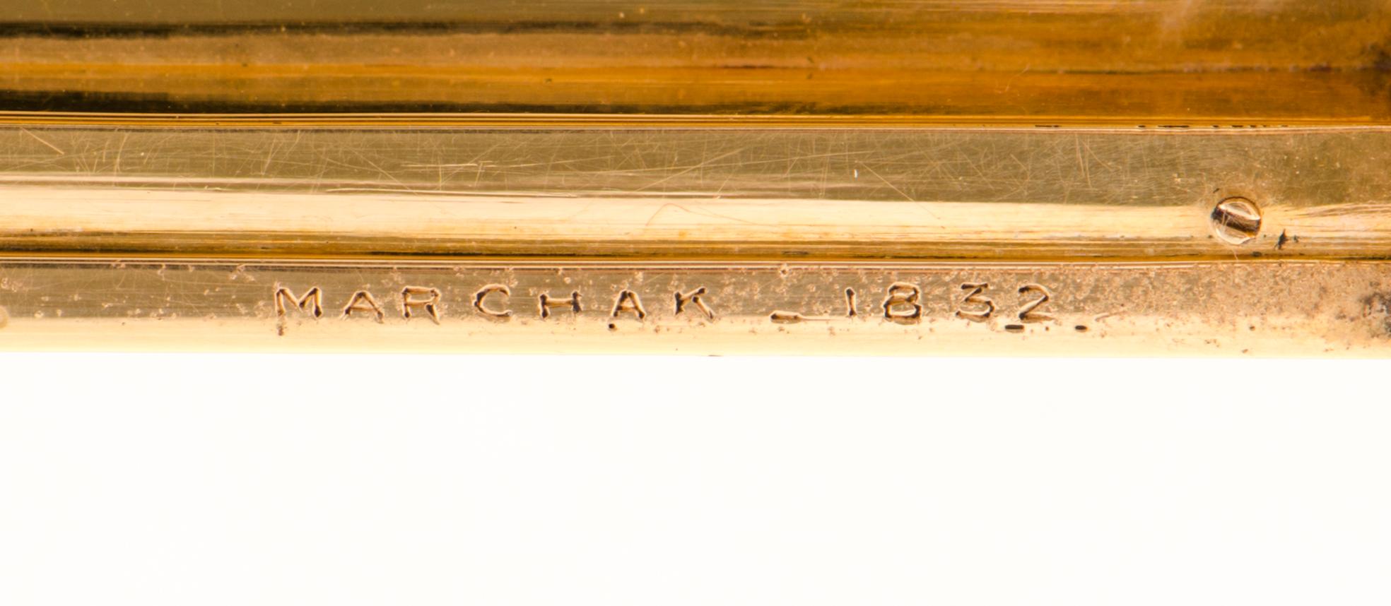RASIA, 18K kultaa, emalia. Marchak, Ranska 1930-luku.