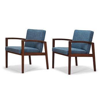 Carl Gustaf Hiort af Ornäs, a pair 1968 open armchairs, Hiort Tuote Puunveisto Oy - Träsnideri Ab, Finland.