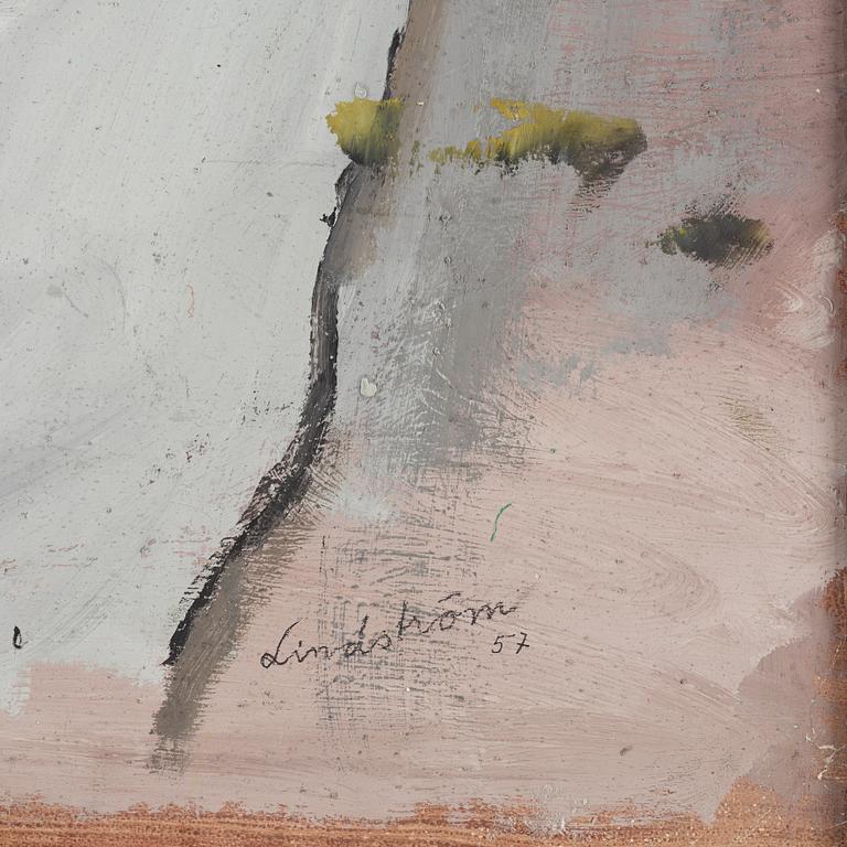 Bengt Lindström, oil on paper laid on canvas, signed and dated -57.