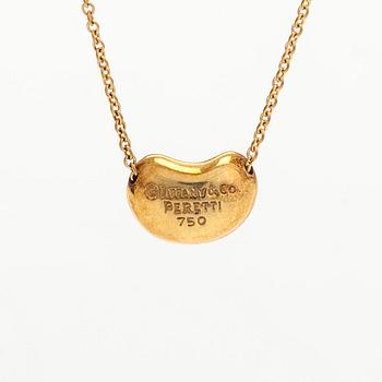 Tiffany & Co, Elsa Peretti, an 18K gold 'Bean' necklace.