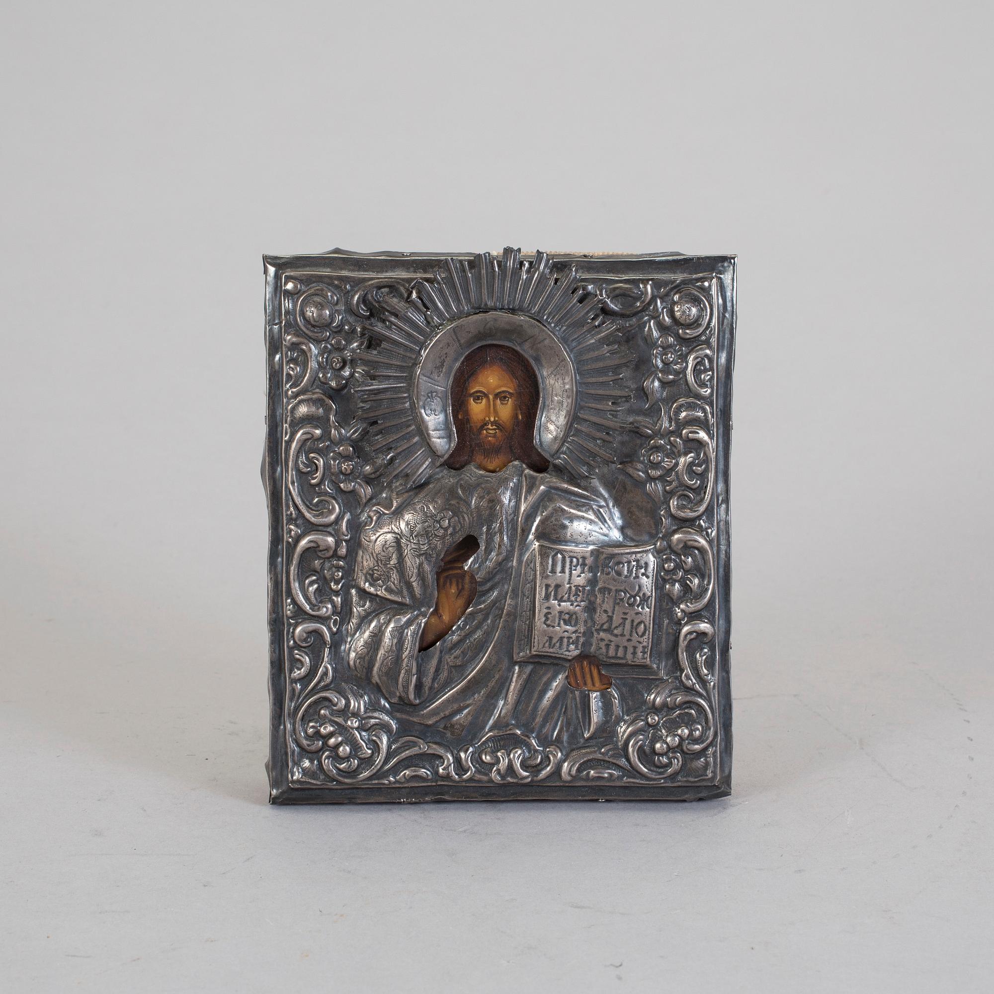 IKON, silver, troligen kontrollmästare Andrey Antonovich Kovalsky, St Petersburg 1832.