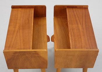 Helmut Magg, for WK möbel, a pair of teak bedside tables from the mid 20th century.