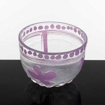 BERTIL VALLIEN, skål, glas, unik, Boda Åfors.