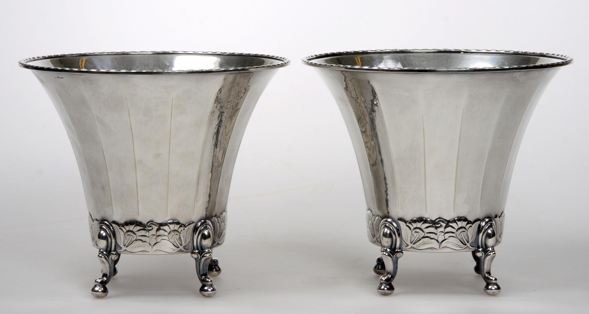 YTTERFODER, ett par, nysilver, GAB, 1900- talets första hälft.