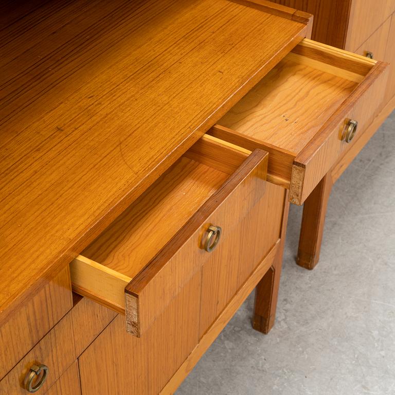 A pair of elm wood book cases attributed to Peter Bramberg, mid 20th Century.