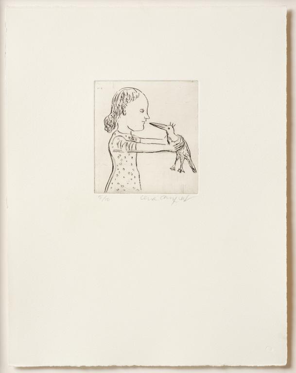 Lena Cronqvist, ”Puss på fågel (2016)".