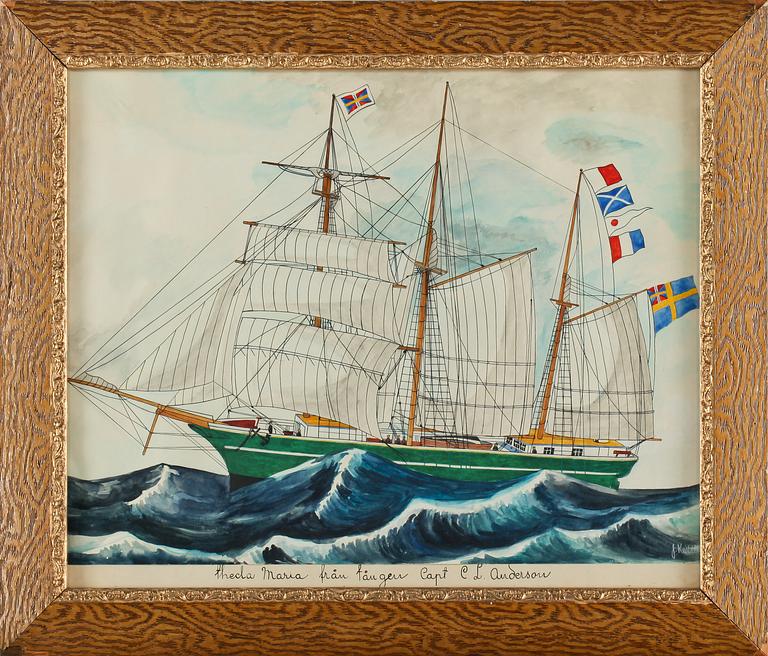 OKÄND KONSTNÄR, blandteknik, 1900-tal.