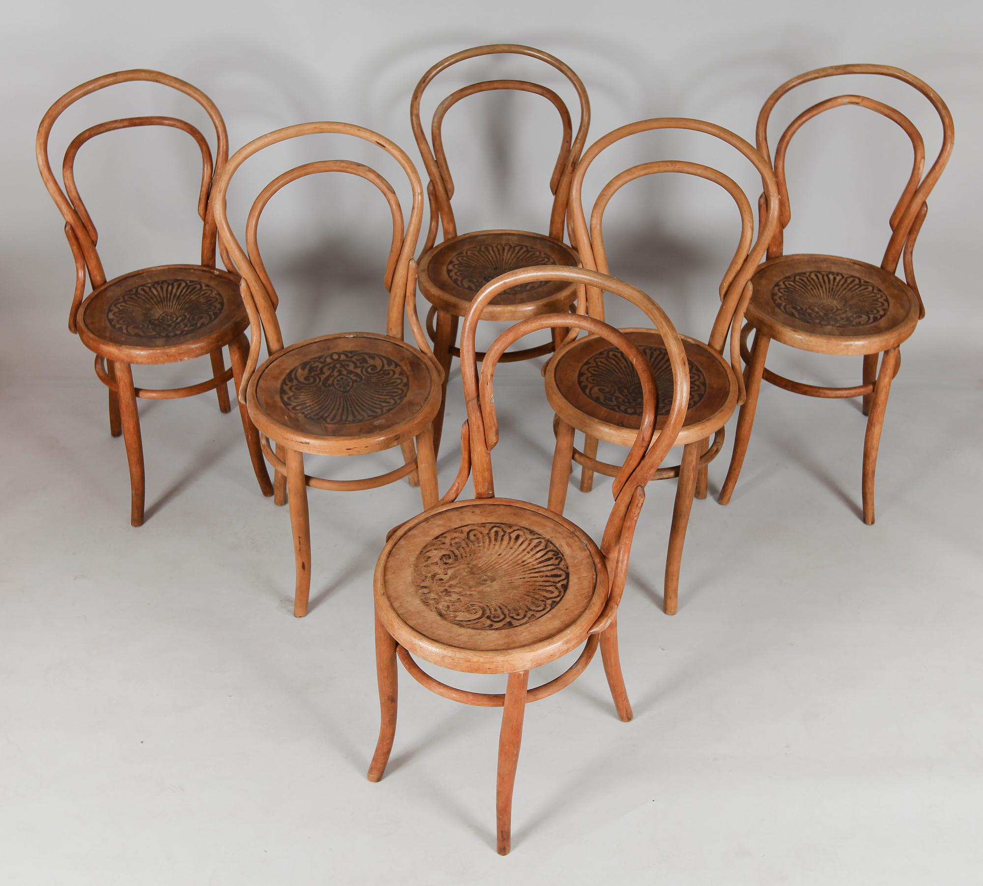 STOLAR, 6 st, Thonetmodell, 1900-talets början.