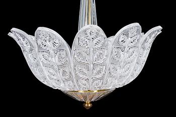 TAKLAMPA, enligt inköpskvitto Nils Landberg, Orrefors, 1953.