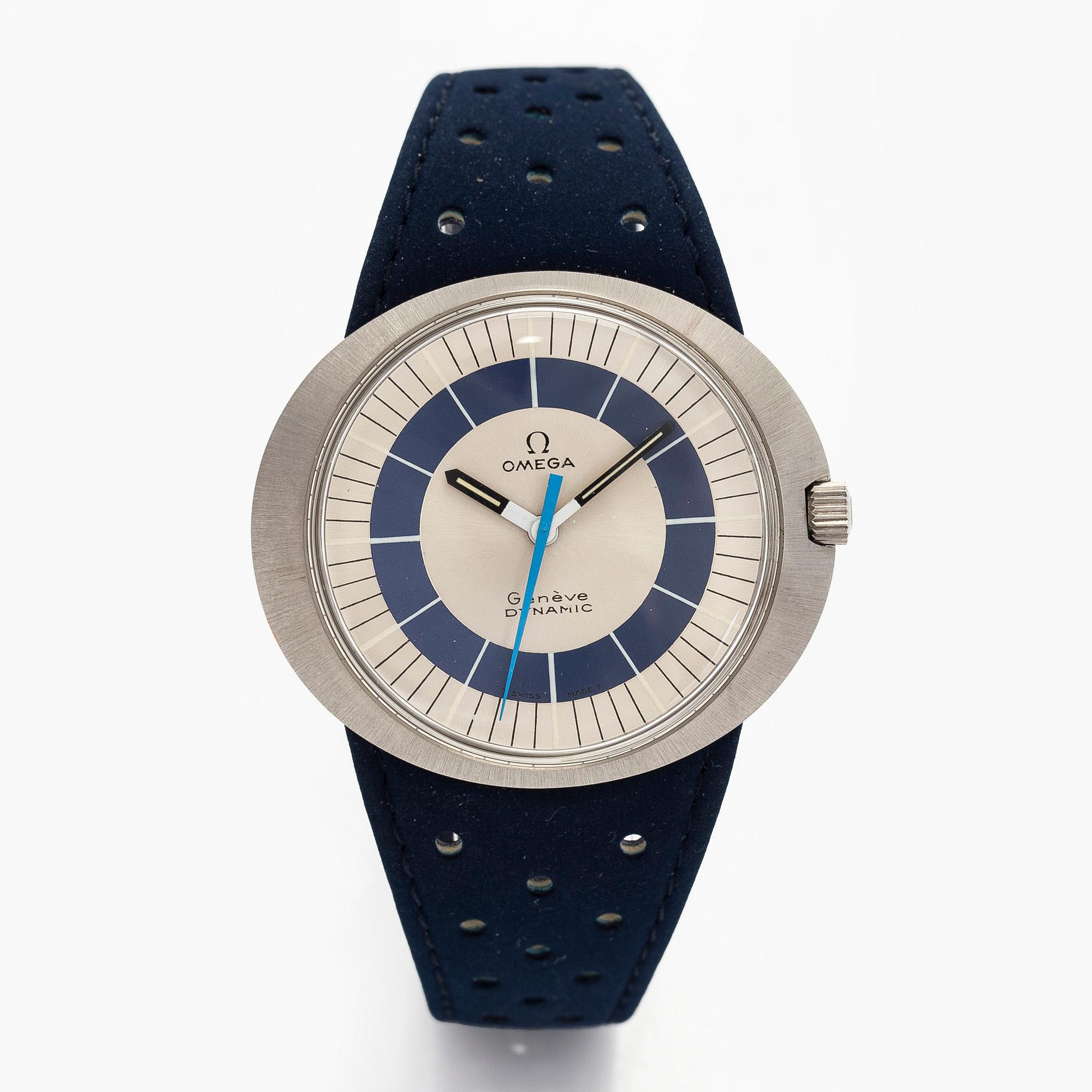 Omega, Genève, Dynamic, rannekello, 41 x 36 mm.