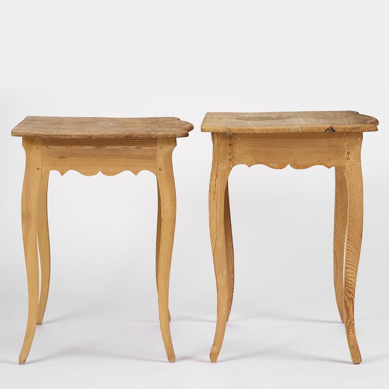 Väggbord, ett par, Sverige, 1700-talets andra hälft, Rokoko.