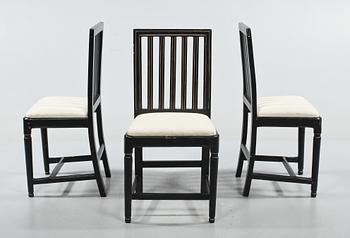 STOLAR, 3 st, s k Leksandsstolar, 1800-talets första hälft.