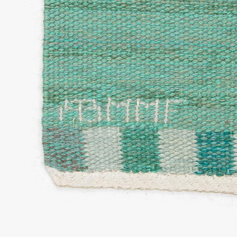 Marianne Richter, a carpet "Muren grön", flat weave, c 185 x 120,5 cm, signed AB MMF MR.