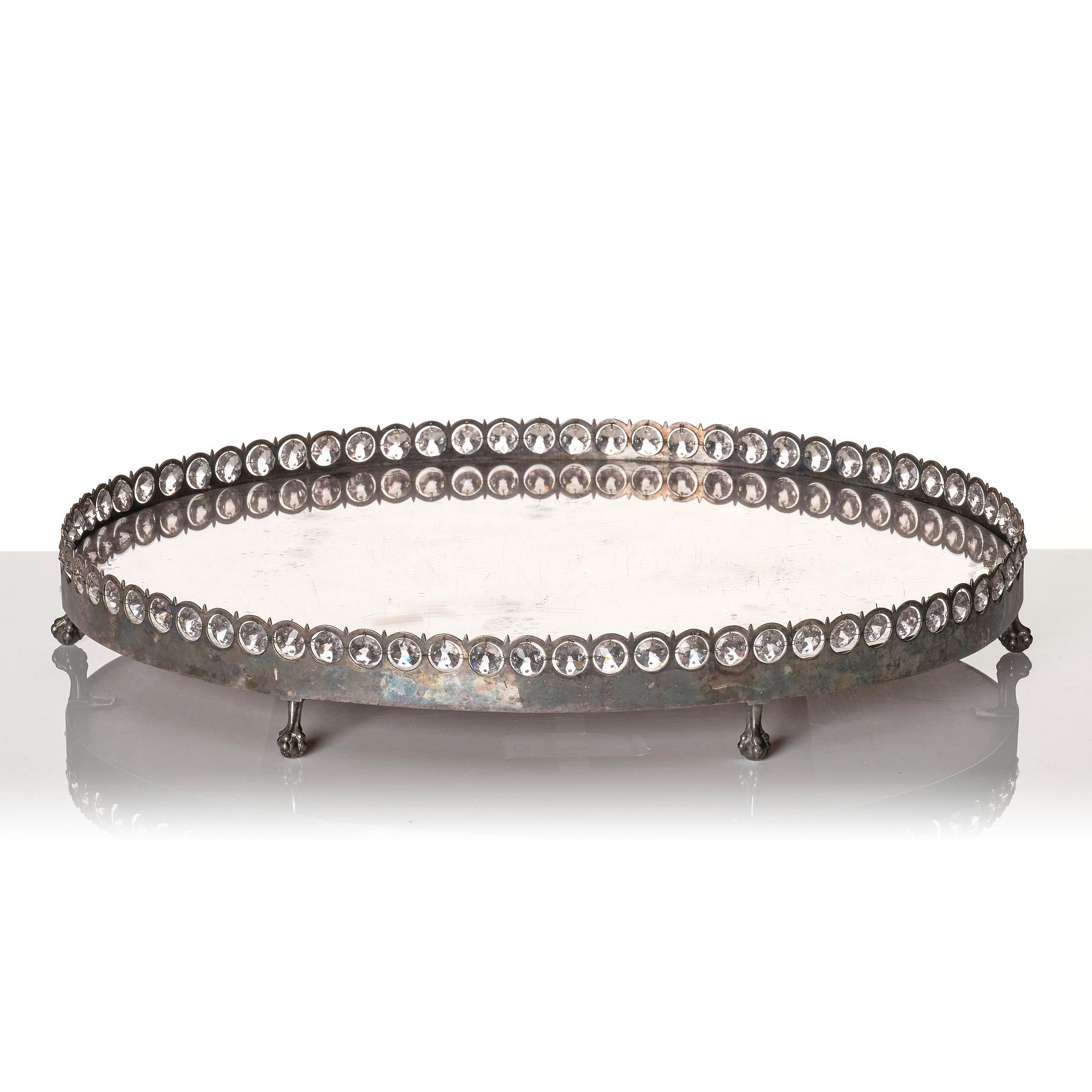 Spegelplatå, av Carl Henrik Brolin (1765-1832, burskap i Stockholm 1801), Sengustaviansk.