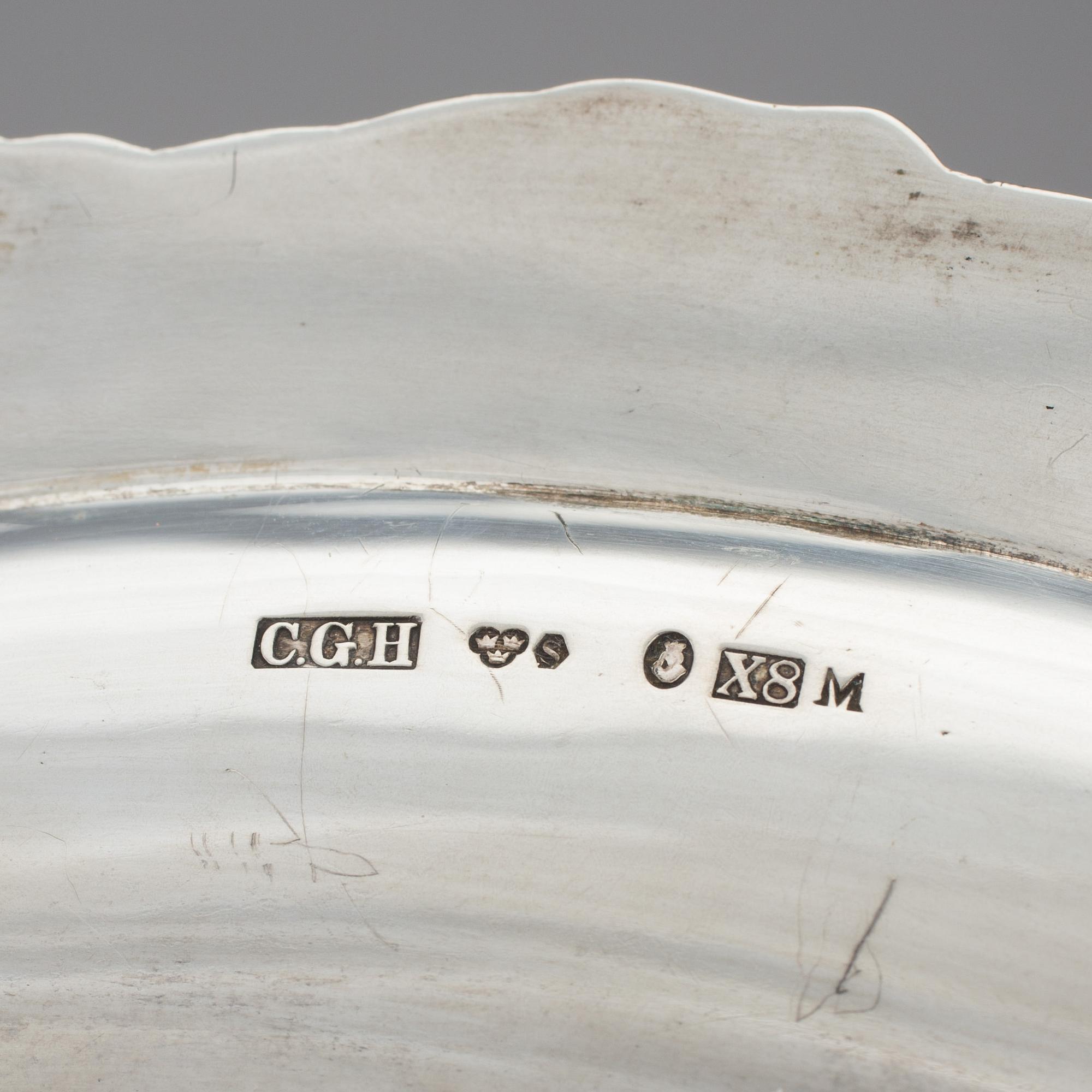 FAT, silver, CG Hallberg, Stockholm, 1948. Vikt ca 677g.