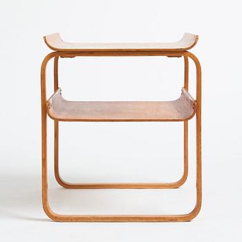 Alvar Aalto, a burled birch 'model 75' side table, Aalto Design, Hedemora, Sweden 1946-56.